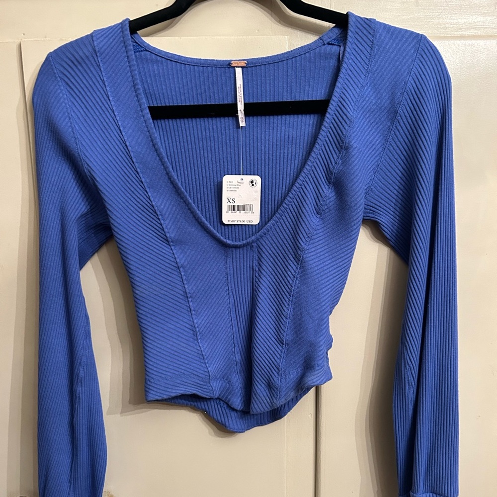 FREE PEOPLE CROPPED BLOUSE